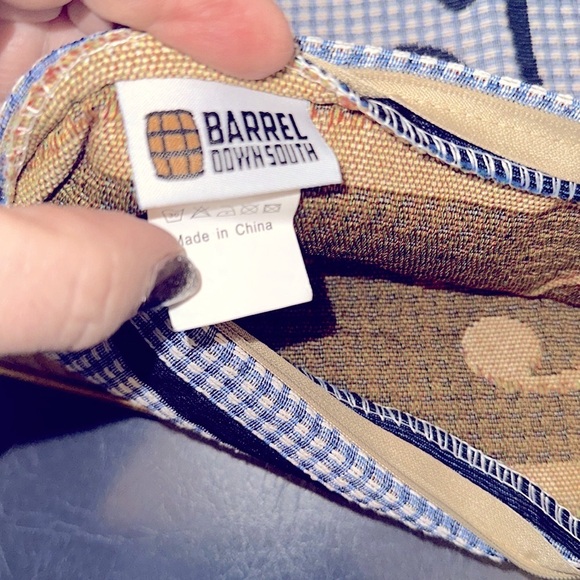 Barrel Down South Kentucky Embroidered Pillow Cover zipper 💙Blue Plaid - Picture 4 of 9